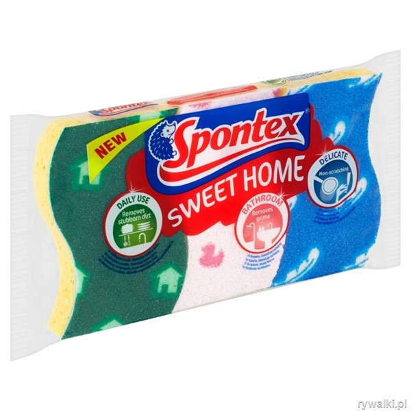 Spontex Komplet 3  gąbek celulozowych Sweet Home