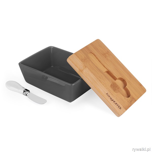 Konighoffer Maselnica ceramiczna z nożem szara