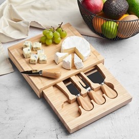 Konighoffer Deska do serów z 4 narzędziami bambus