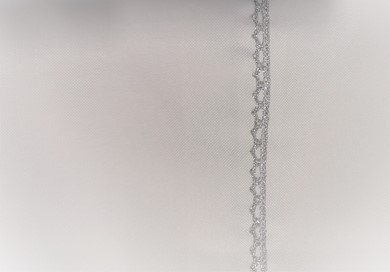 Mesa Obrus ze srebrną lamówką 90x160 cm biały