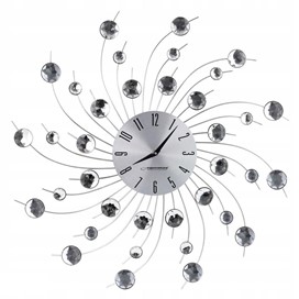 Esperanza Geneva Zegar ścienny 50 cm srebrny